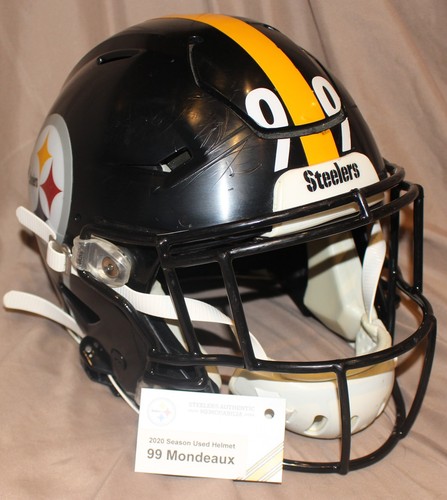 2020 PITTSBURGH STEELERS, HENRY MONDEAUX, SPEEDFLEX, GAME-USED FOOTBALL HELMET!