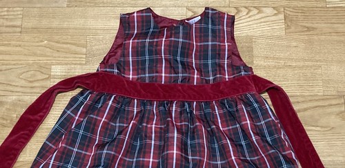 Girl's Gymboree Dark Red Plaid Holiday Dress Size 5 EUC - Picture 2 of 4