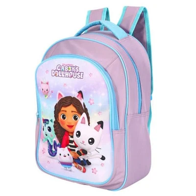 Sac À Dos Gabby's Dollhouse Pour Filles, Sac D'École, Bandoulière, Violet - Photo 1/4