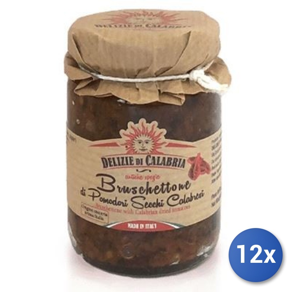 12x Multipack Delizie Calabria Bruschetta Tomato Salsa Jar 90 g