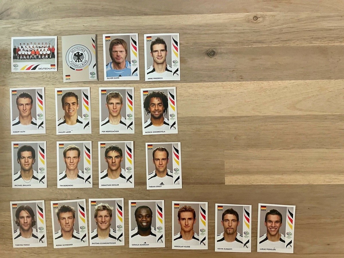 Panini World Cup 2006 TEAM GERMANY FULL SET OF STICKERS! MINT | eBay