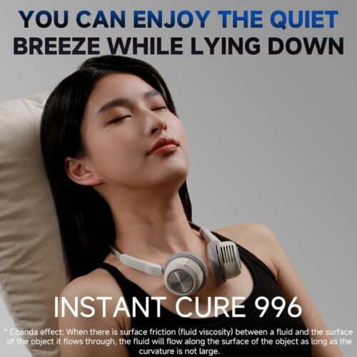 Neck Fans Hands-Free Bladeless Fans with 5-speeds Change - Wearable Leafless - Picture 6 of 10