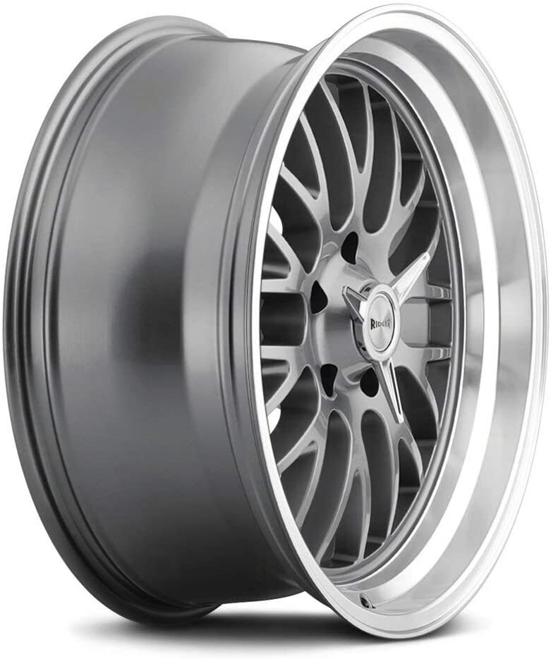 4 CAP DEAL RIDLER 605 WHEEL RIM SPINNER TRI BAR KNOCKOFF ALUMINUM