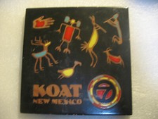 Azulejo colgante de pared vintage de cerámica de 6"x6" KOAT TV canal 7 Nuevo México