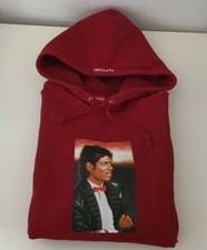 SS17 Supreme Michael Jackson Kapuzenpullover Kardinal M Medium Hoodie Rot MJ