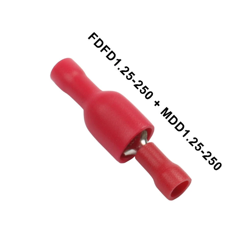 100PCS Insulated Electrical Wire Cable Terminal Crimp Connector Male Female Kit - Image 3 of 4