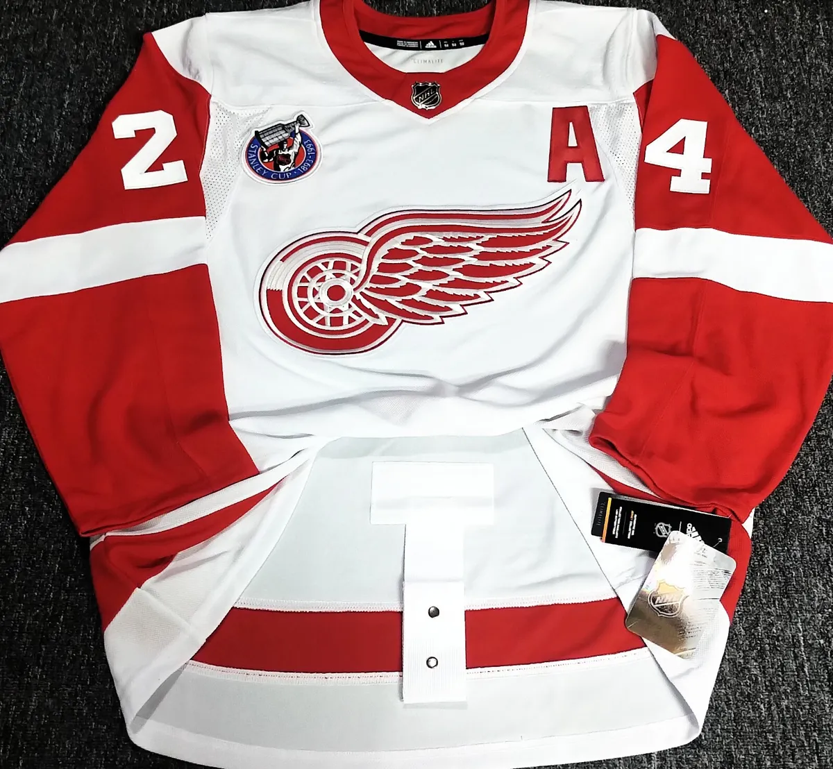 Detroit Red Wings Adidas Road Climalite Authentic Jersey by Vintage Detroit Collection