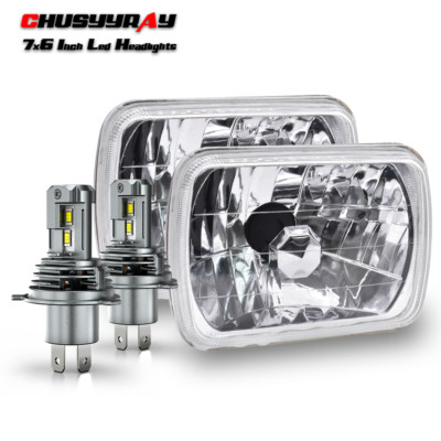 For Mazda RX-7 1986-1991 5x7'' 7X6 inch LED Headlight Hi/Lo Beam H4 Lights 6000K