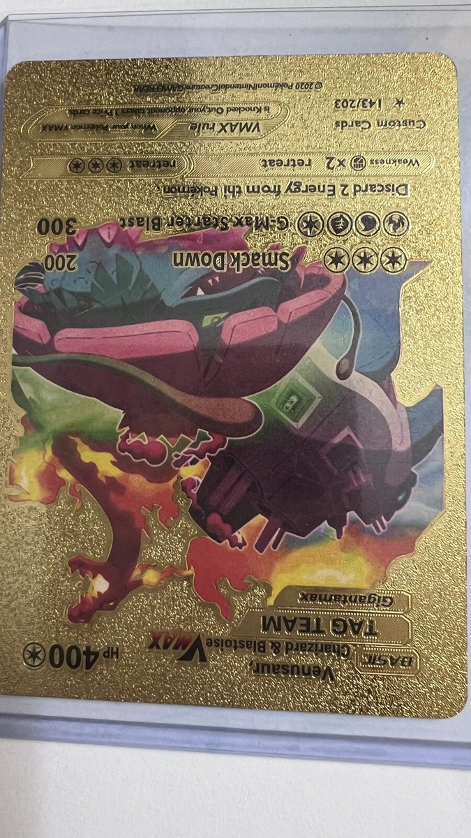 tag team vmax pokemon cards The Most Valuable Dragon In The TCG Protected in magnetic acrylic case and featuring a striking image of the captivating character POKEMON Gold Charizard Blastoise Venusaur