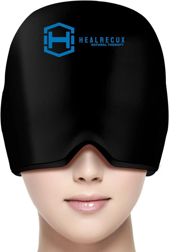 Migraine Relief Cap, Upgraded Odorless Gel Migraine Ice Head Wrap Cold & Hot The - Image 2 of 4