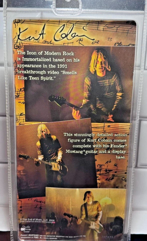 Figura de acción NECA Kurt Cobain 7"" con guitarra huele a Teen Spirit Curt nueva en caja Foto 2 de 3