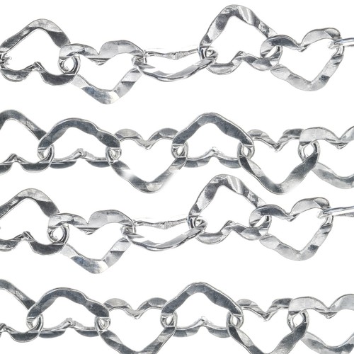 925 Sterling Silver Bracelet Ladies Heart Link Chain - 5mm - 7.5inch - Imagen 4 de 18