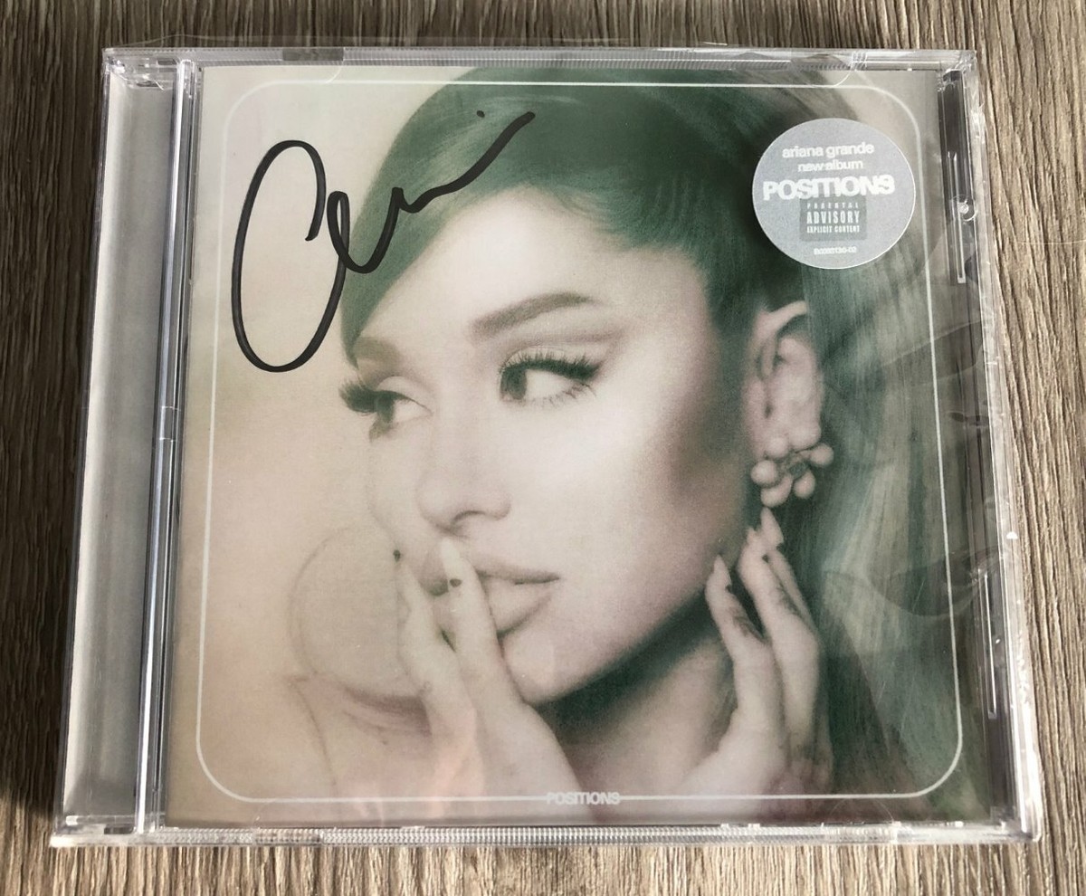 Ariana Grande　直筆サイン入りCD　訳あり ARIANA GRANDE SIGNED AUTOGRAPH POSITIONS FRAMED & MATTED CD