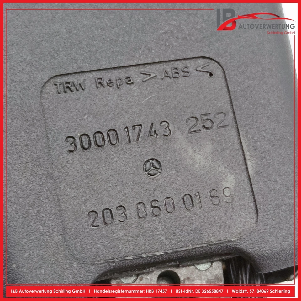 Cerradura cinturón mercedes-benz clase c w203 c220 cdi 2038600169 trw Foto 3 de 4