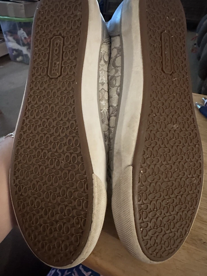 Zapatillas Coach plateadas lurex usadas talla 8 Foto 4 de 4