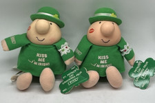 Vintage 1988 ZIGGY Kiss Me I'm Irish St Patrick's Day Plush Doll Pair 1980s
