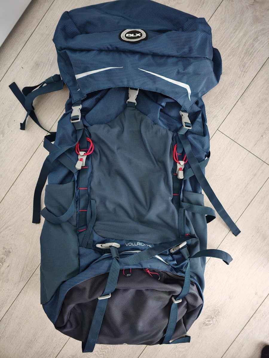 Trespass Dlx Rucksack Vollrick – Harbour Blue, One Size Hiking Backpack