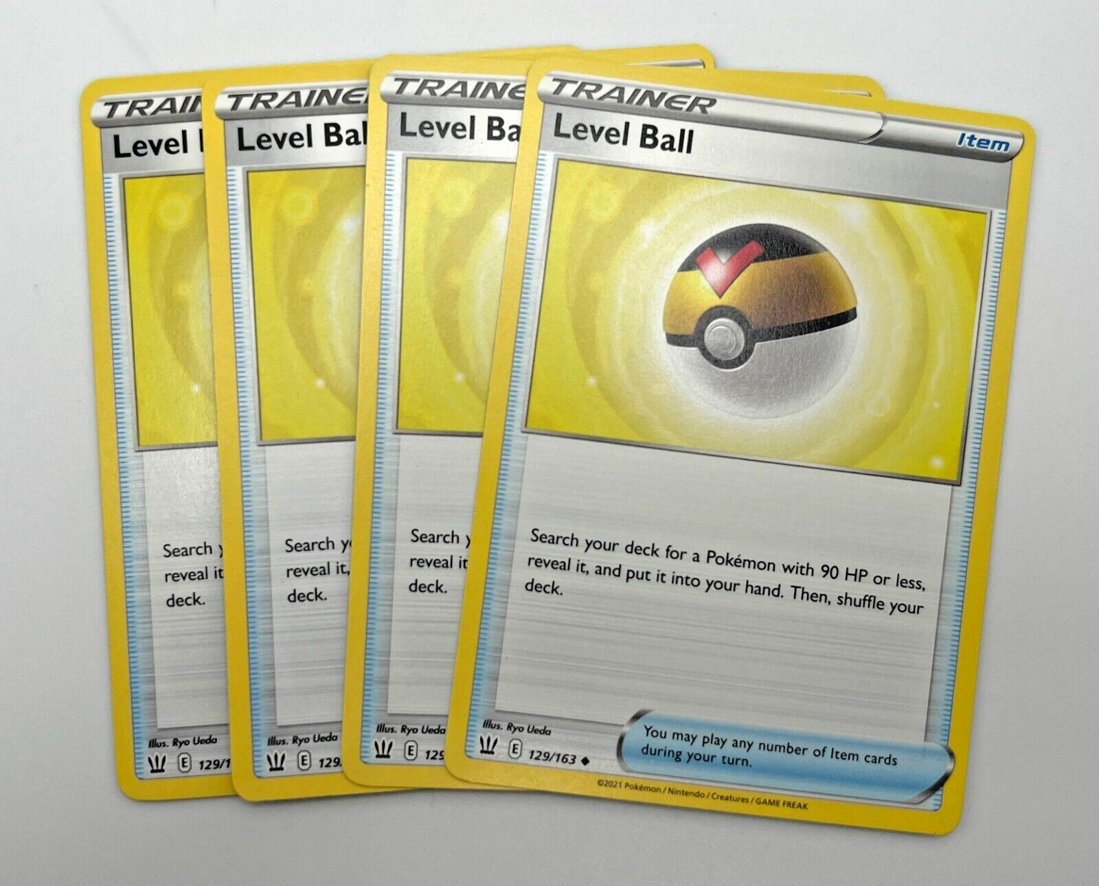 Pokémon Card 2021 Battle Styles Playset Level Ball 129/163 4x x4