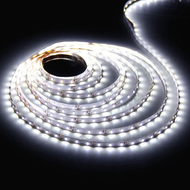 NONWaterproof Flexible 12v LED Strip Lights 3528 SMD Cool White 300 LEDs 5m Roll for sale online NONWaterproof Flexible 12v LED Strip Lights 3528 SMD Cool White 300 LEDs 5m Roll for sale online