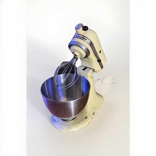 Vintage Kitchenaid 10 Speed Mixer Cream Color Model K45 Complete Works ...