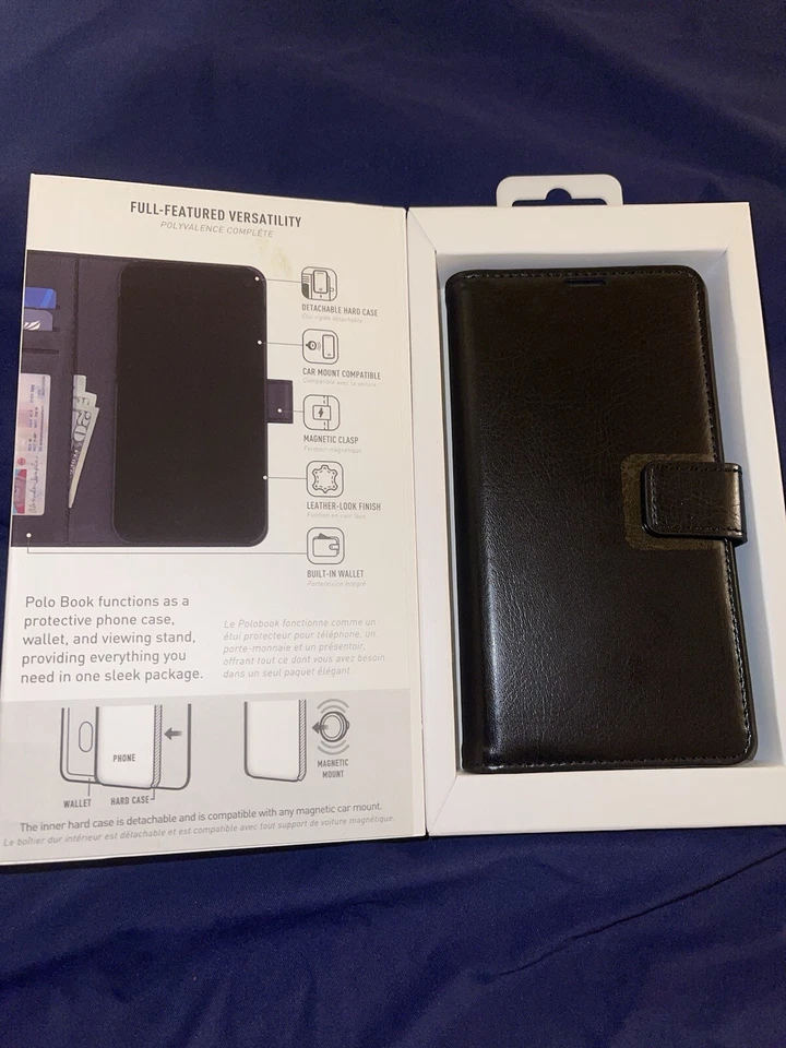 Funda tipo billetera libro Skech Polo desmontable para Galaxy S10 - negra Foto 3 de 4