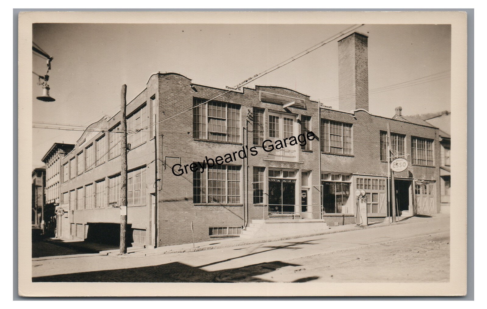 RPPC Esso Gas Station Garage SHAMOKIN PA Northumberland Co Real Photo