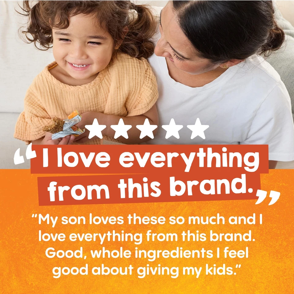 Barras de proteína de fibra orgánica Happy Tot 5 unidades bocadillo para niños pequeños barras de avena sin gluten Foto 2 de 4