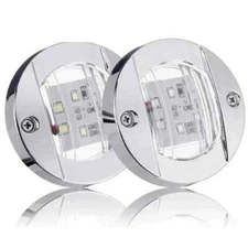 3Inch 6 Led Round Chrome Marine LED Transom Mount Stern Anchor Navigation Light