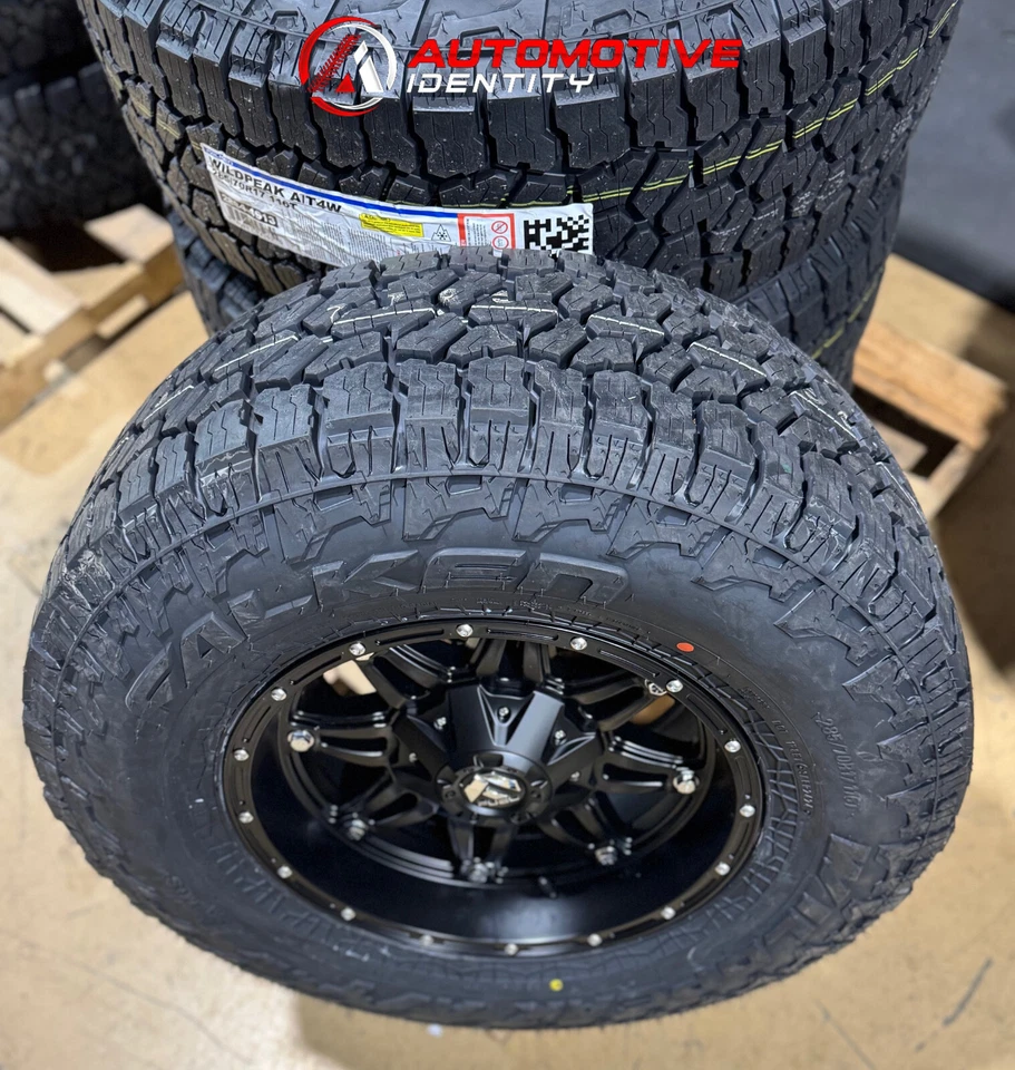 17x9 Fuel Hostage D531 Black Wheels 33" Falken Tires 5X135 Ford F150 Expedition - Image 3 of 4