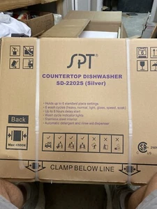 SPT Countertop dishwasher SD-2202S (silver). Holds 6 place settings. New in Box.