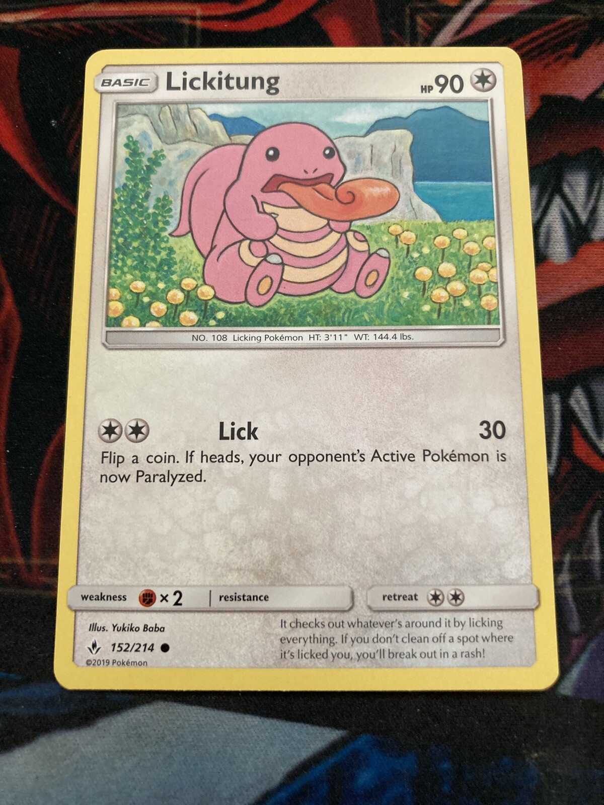 Pokemon Unbroken Bonds Lickitung Common Card 152/214 NM