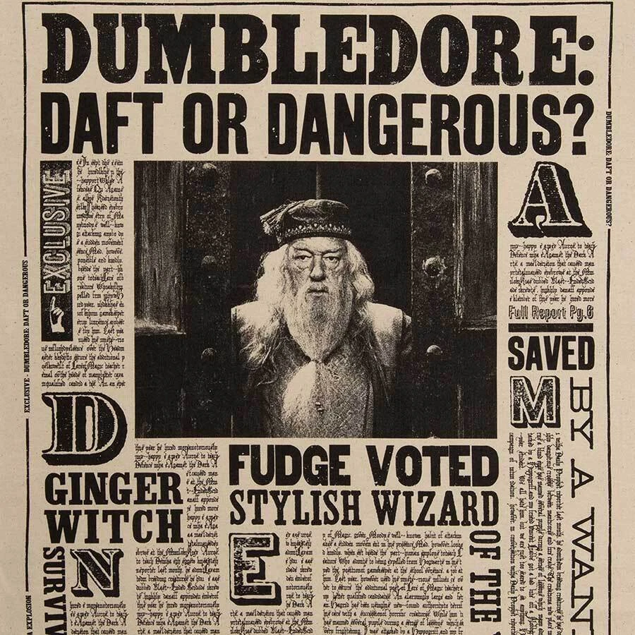 Harry Potter Daily Prophet Newspaper Dumbledore Tea Towel | eBay