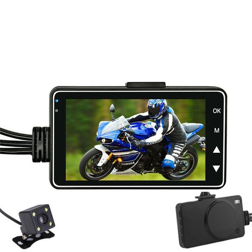 Grabadora de video de conducción DVR de motocicleta de 3"" vista trasera doble cámara frontal - Imagen 12 de 12