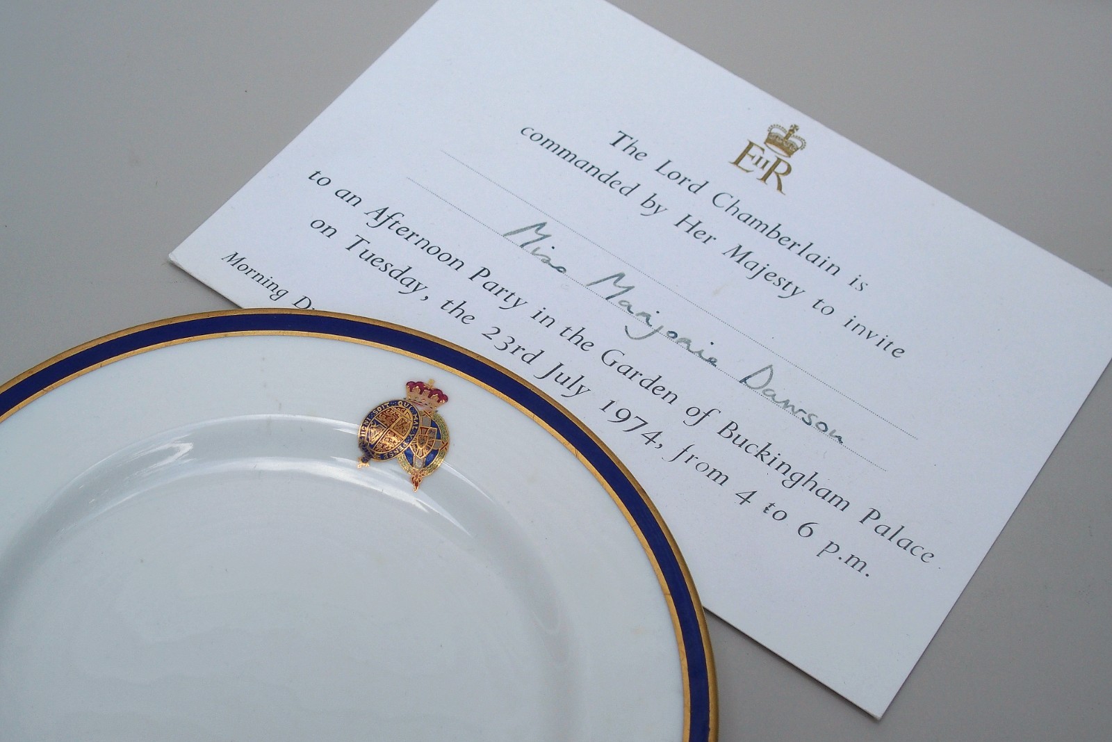 Royal Memorabilia Armorial Plate Duke Kent Prince George Princess Marina Greece