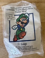 McDonald's Happy Meal Super Mario Bros. 3 Luigi 2 1989 Sealed