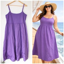 Old Navy Calla Lily Purple Cotton Camisole Midi dress size XXL sleeveless summer