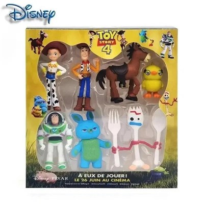 7Pcs Toy Story 4 Action Figures Set Woody Buzz Jessie Forky Model Doll - no box
