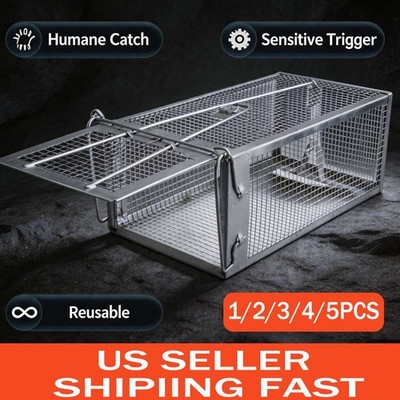 Rodent Animal Mouse Humane Live Trap Hamster Cage Mice Rat Control Catch Bait