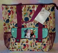 Disney Frozen Anna Elsa Backpack Tote Bag Purple Floral New with Tags