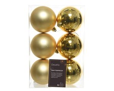 Weihnachtskugeln 8cm Kunststoff Christbaumkugeln Plastik bruchsicher gold