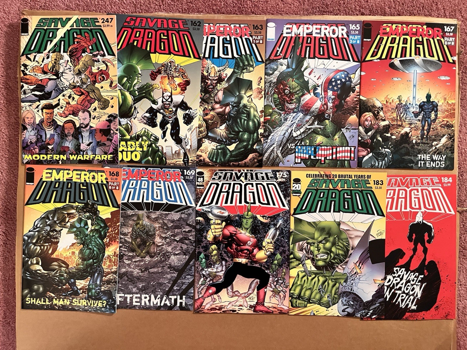Savage Dragon 247 162 163 165 167 168 169 175 183 184 Image Comics Low Print