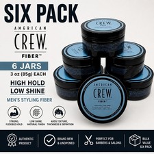 Pack of 6 American Crew Fiber 3oz 85g High Hold Low Shine Men s Hair Pomade