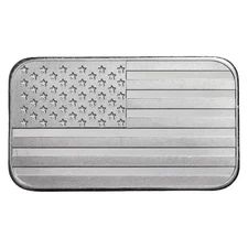 1 oz Silver American Flag Bar .999 Fine Silver