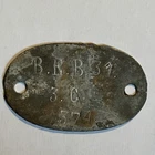 Germany ID plate Zn 1878 WW1 Brigade Ersatz Bat 31 / IR 69 Dead Sea
