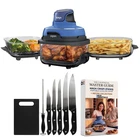 Ninja CRISPi 5-in-1 Portable Glass Air Fry Cooking System + 5 Pcs Knife Set