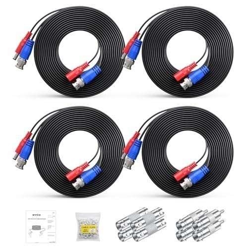ANNKE 4 Pack 30M/100ft All-in-One Video Power Cables, BNC Extension Surveillance