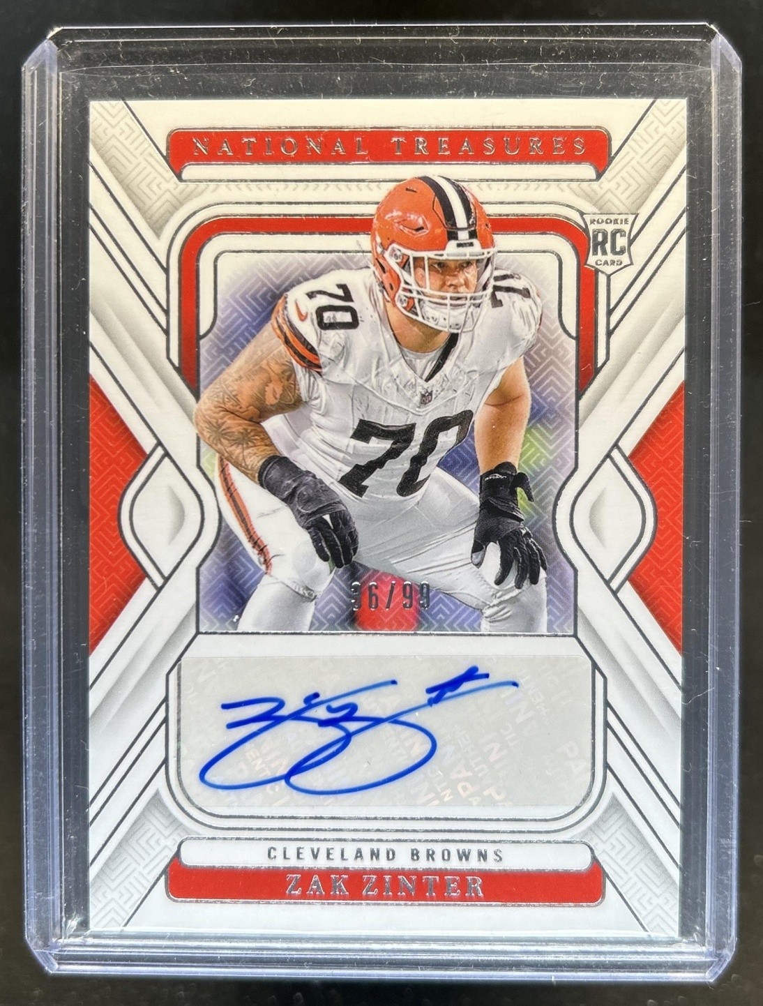 Zak Zinter Panini National Treasures #133 Autograph
