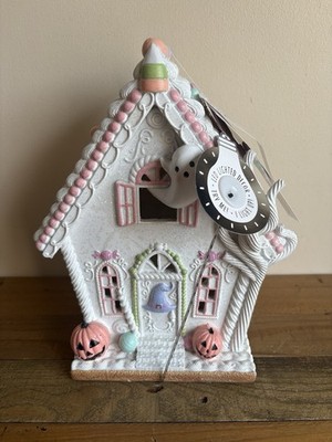 TK Maxx Halloween, atemberaubendes leuchtendes weißes Eishaus, pastellfarbene Details, 12 x 7 Zoll