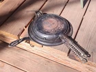 Griswold American No. 8 Waffle Iron w/ Base Vintage Antique