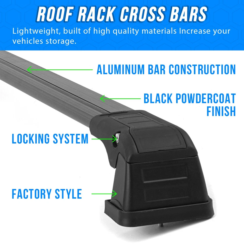 For Kia Soul 2014-2019 Aluminum Roof Rack Rail Cross Bars Luggage Cargo Carrier Foto 3 de 4